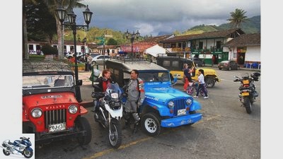 With the motorcycle in Colombia
