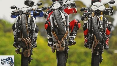 Honda CB 1000 R, MV Agusta Brutale 1090 RR ABS and Triumph Speed ​​Triple R in the test